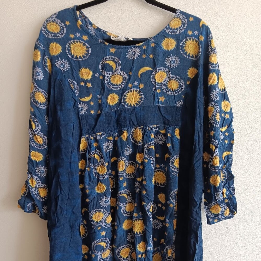Blue Sun and Moon Dress from WeBeBop